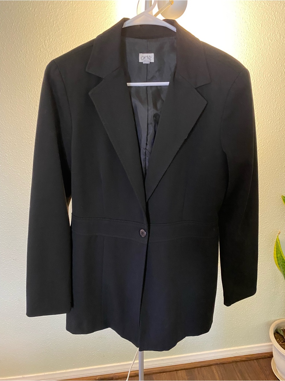 Cache Black Single-Button Women's Blazer